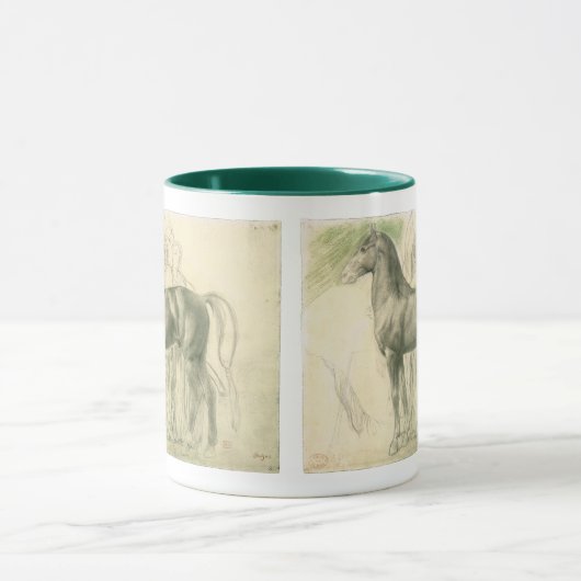 Onderzoek naar een paard van Edgar Degas,  kunst Mok (Midden)