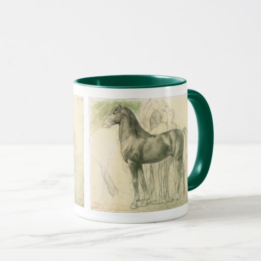 Onderzoek naar een paard van Edgar Degas,  kunst Mok (Voorkant rechts)