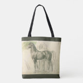 Onderzoek naar een paard van Edgar Degas,  kunst Tote Bag (Achterkant)