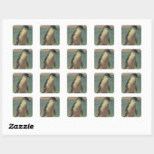 Onderzoek naar een pinguïn vierkante sticker (Vel)