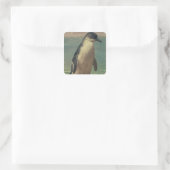 Onderzoek naar een pinguïn vierkante sticker (Tas)