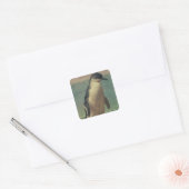Onderzoek naar een pinguïn vierkante sticker (Envelop)