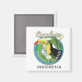 onderzoek naar het eiland indonesië van kanawa magneet (Voorkant / Achterkant)