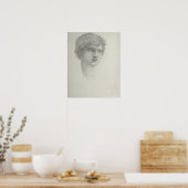 Onderzoek naar het hoofd van de Perseus (potlood o Poster (Keuken)
