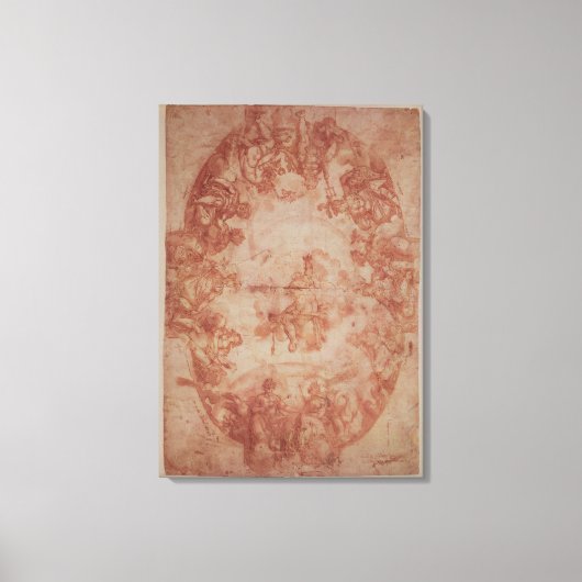 Onderzoek naar het plafond van de Casa de Pilatos Canvas Afdruk (Voorkant)