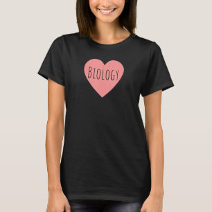Onderzoek naar het roze hart van de bioorganismen t-shirt