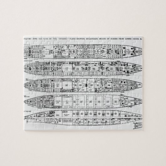 Onderzoek naar het verlies van de Titanic: Kruisse Legpuzzel (Horizontaal)