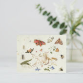 Onderzoek naar insecten en bloemen briefkaart (Staand voorkant)