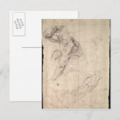 Onderzoek naar mannenfiguur briefkaart (Voorkant / Achterkant)