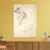 Onderzoek naar mannenfiguur canvas afdruk (Insitu (Woonkamer))