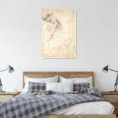 Onderzoek naar mannenfiguur canvas afdruk (Insitu (Slaapkamer))