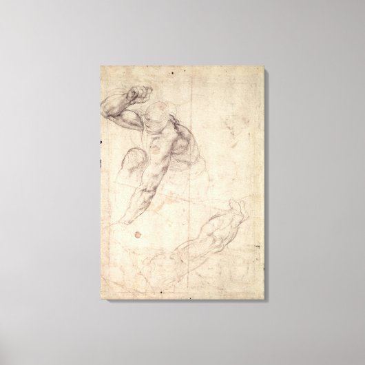 Onderzoek naar mannenfiguur canvas afdruk (Voorkant)