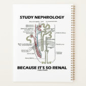 Onderzoek naar nefrologie omdat het zo renaal is planner (Achterkant)