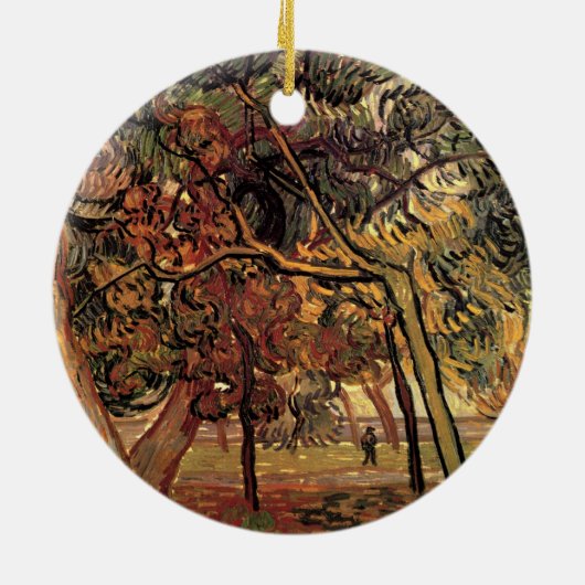 Onderzoek naar Pine Trees door Vincent van Gogh Keramisch Ornament (Achterkant)