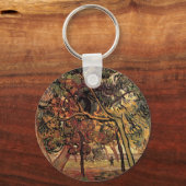 Onderzoek naar Pine Trees door Vincent van Gogh Sleutelhanger (Voorkant)
