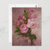 Onderzoek naar roos briefkaart (Voorkant / Achterkant)