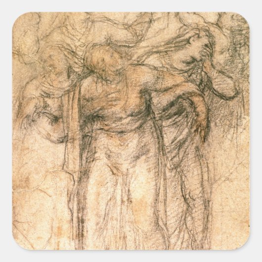 Onderzoek naar rouwvrouwen vierkante sticker (Voorkant)