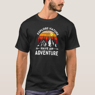 Onderzoek Natuur heeft een avontuurlijke Vintage b T-shirt