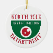 Onderzoek op de Noordpool met Kerstmis Keramisch Ornament (Voorkant)