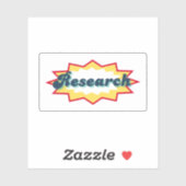 Onderzoek, stripboek pop design sticker (Vel)