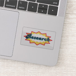 Onderzoek, stripboek pop design sticker