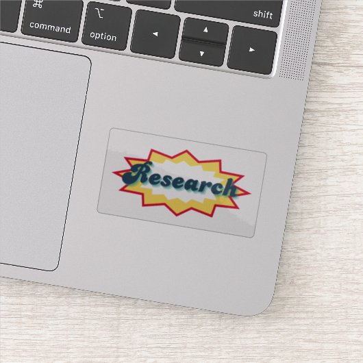 Onderzoek, stripboek pop design sticker (Detail)