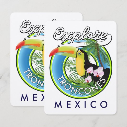 Onderzoek Troncones Mexico retro logo (Voorkant / Achterkant)