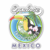 Onderzoek Troncones Mexico retro logo Sticker (Voorkant)
