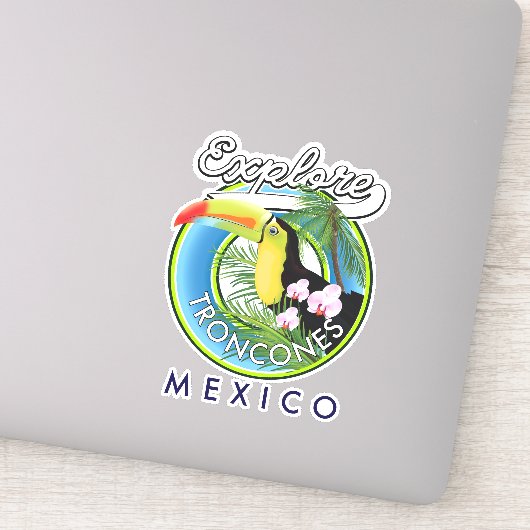 Onderzoek Troncones Mexico retro logo Sticker (Detail)