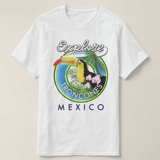 Onderzoek Troncones Mexico retro logo T-shirt (Design voorkant)