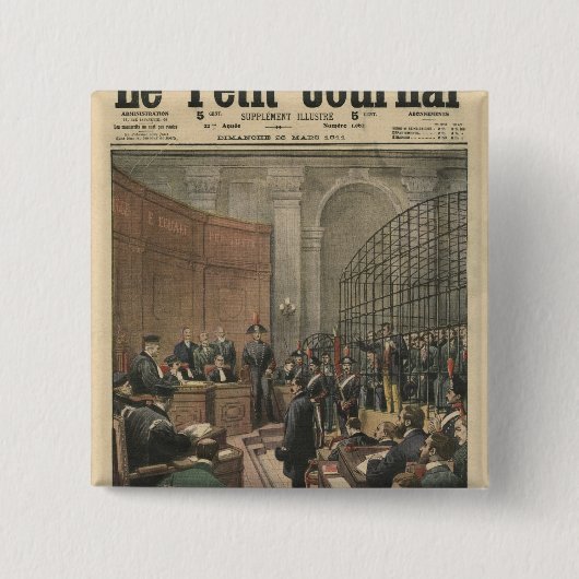 Onderzoek van de Camorra Vierkante Button 5,1 Cm (Voorkant)