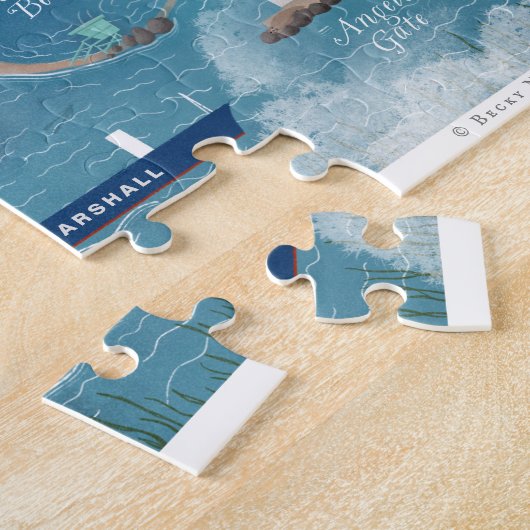 Onderzoek van de illustratie van de kustplaats San Legpuzzel (Zijkant)