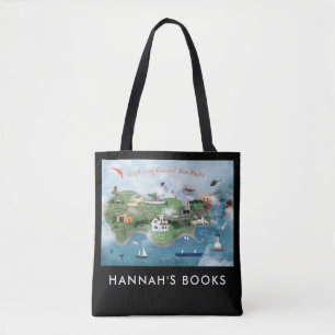 Onderzoek van de illustratie van de kustplaats San Tote Bag
