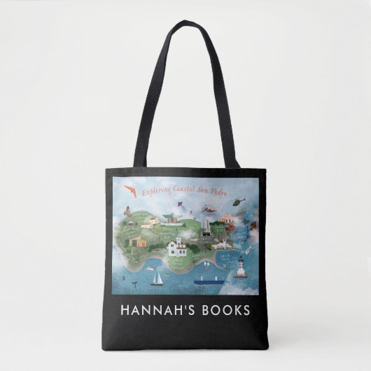 Onderzoek van de illustratie van de kustplaats San Tote Bag (Voorkant)