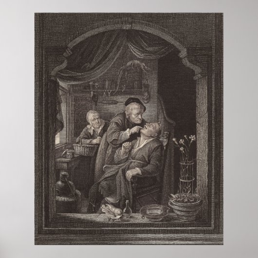 Onderzoek van Dentist, Baroque Era, Gerrit Dou Poster (Voorkant)