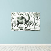 Onderzoek van dieren en bloemen, gegraveerd canvas afdruk (Insitu (Houten vloer))