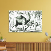 Onderzoek van dieren en bloemen, gegraveerd canvas afdruk (Insitu (Woonkamer))