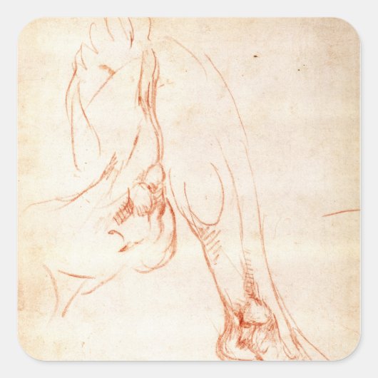 Onderzoek van een onderbeen en voet vierkante sticker (Voorkant)