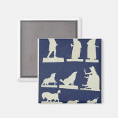 Onderzoek van figuren en dieren magneet (Voorkant / Achterkant)