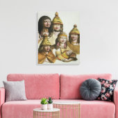 Onderzoek van inheemse Amerikanen (kleurenlitho) Canvas Afdruk (Insitu (Woonkamer))