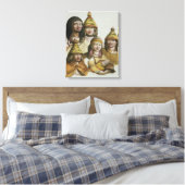 Onderzoek van inheemse Amerikanen (kleurenlitho) Canvas Afdruk (Insitu (Slaapkamer))