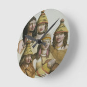 Onderzoek van inheemse Amerikanen (kleurenlitho) Ronde Klok (Hoek)