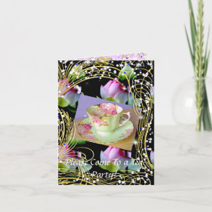 ONDERZOEK VAN TEA PARTIJEN - TEA CUPS EN FLOWERS