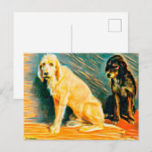 Onderzoek van twee honden briefkaart (Voorkant / Achterkant)