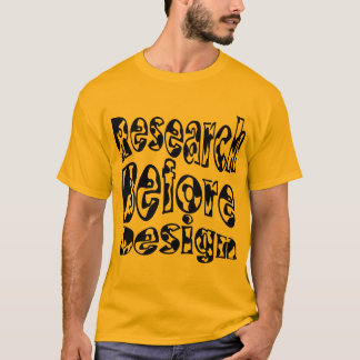 Onderzoek vóór ontwerp t-shirt