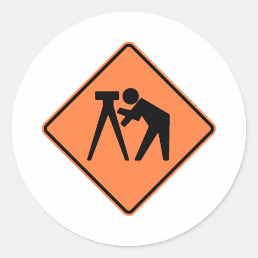 Onderzoeken van het treinpersoneel ronde sticker (Voorkant)