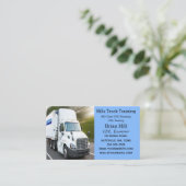 Onderzoeker bewerkbare vrachtwagenchauffeur visitekaartje (Staand voorkant)