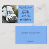Onderzoeker bewerkbare vrachtwagenchauffeur visitekaartje (Voorkant / Achterkant)