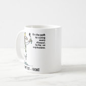 Onderzoeker Cartoon Man Koffiemok (Voorkant links)