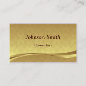 Onderzoeker - Elegant Gold Damask Visitekaartje (Voorkant)